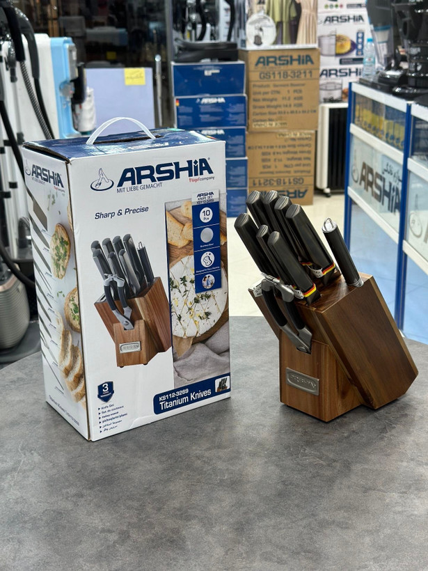 سرویس چاقوی عرشیا مدل KS112-3269 ظرفیت ۱۰ تکه تیتانیوم
